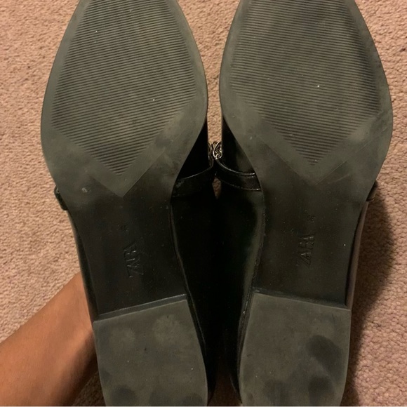 ZARA Black Low Heel Multi Chain Loafer - Picture 5 of 9